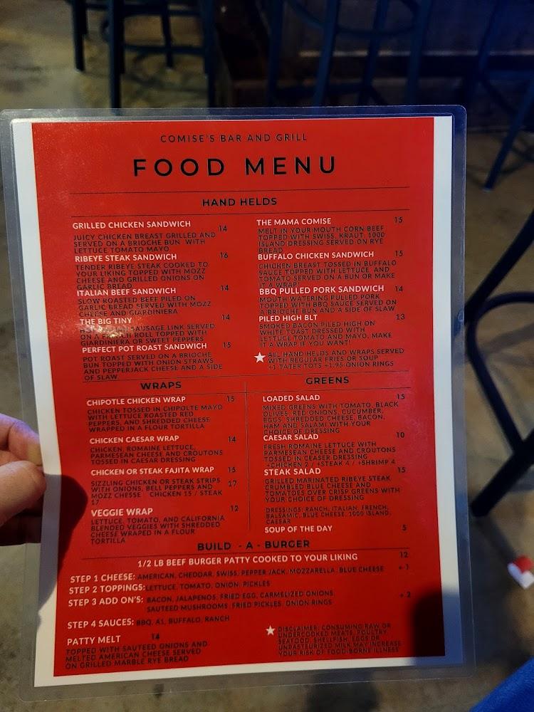 Comise's Bar and Grill Menu image 4
